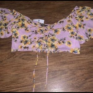 Forever 21 Floral Medium Crop Top